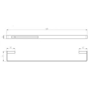 Полотенцедержатель Boheme Q 10942-NB 60 см брашированный никель